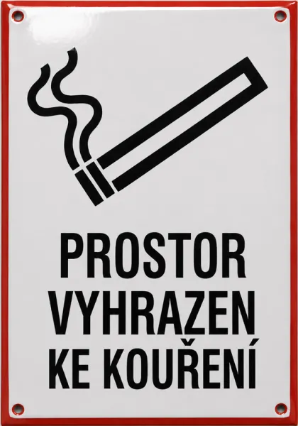 Smaltovaná kuřácká cedule S-smok 4